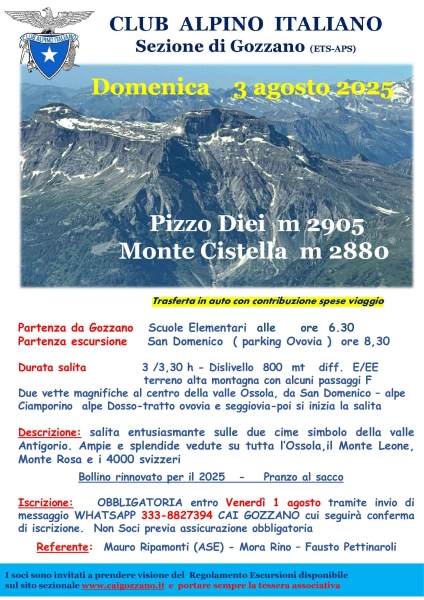 locandina Cistella - Diei 3 agosto