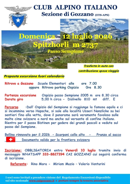 SPITZHORLI 12 LUGLIO